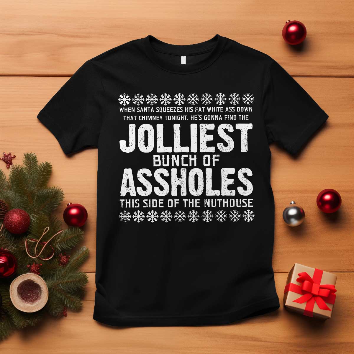 Funny Christmas Vacation Jolliest Bunch Of Assholes T Shirt Xmas Movie TS11 Black Print Your Wear