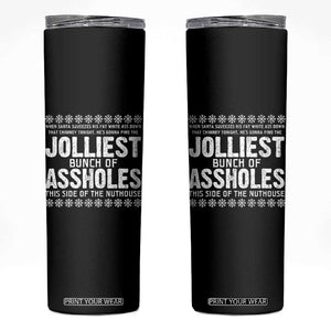 Funny Christmas Vacation Jolliest Bunch Of Assholes Skinny Tumbler Xmas Movie TS11 Black Print Your Wear