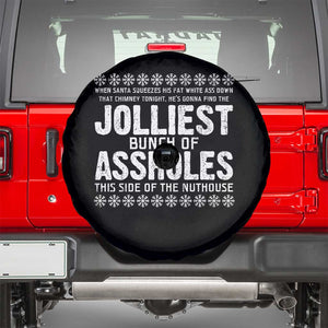 Funny Christmas Vacation Jolliest Bunch Of Assholes Spare Tire Cover Xmas Movie TS11 Black Print Your Wear