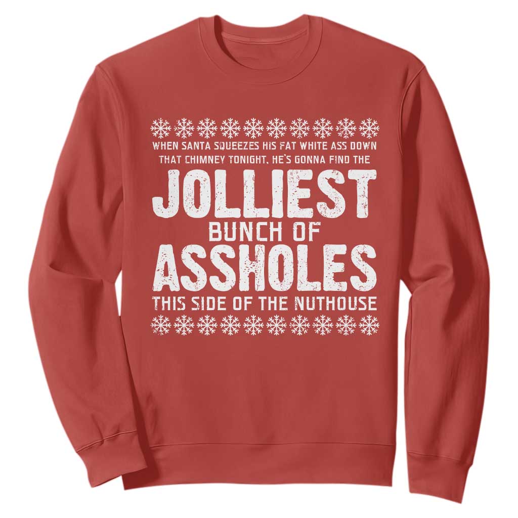 Funny Christmas Vacation Jolliest Bunch Of Assholes Sweatshirt Xmas Movie TS11 Red Print Your Wear