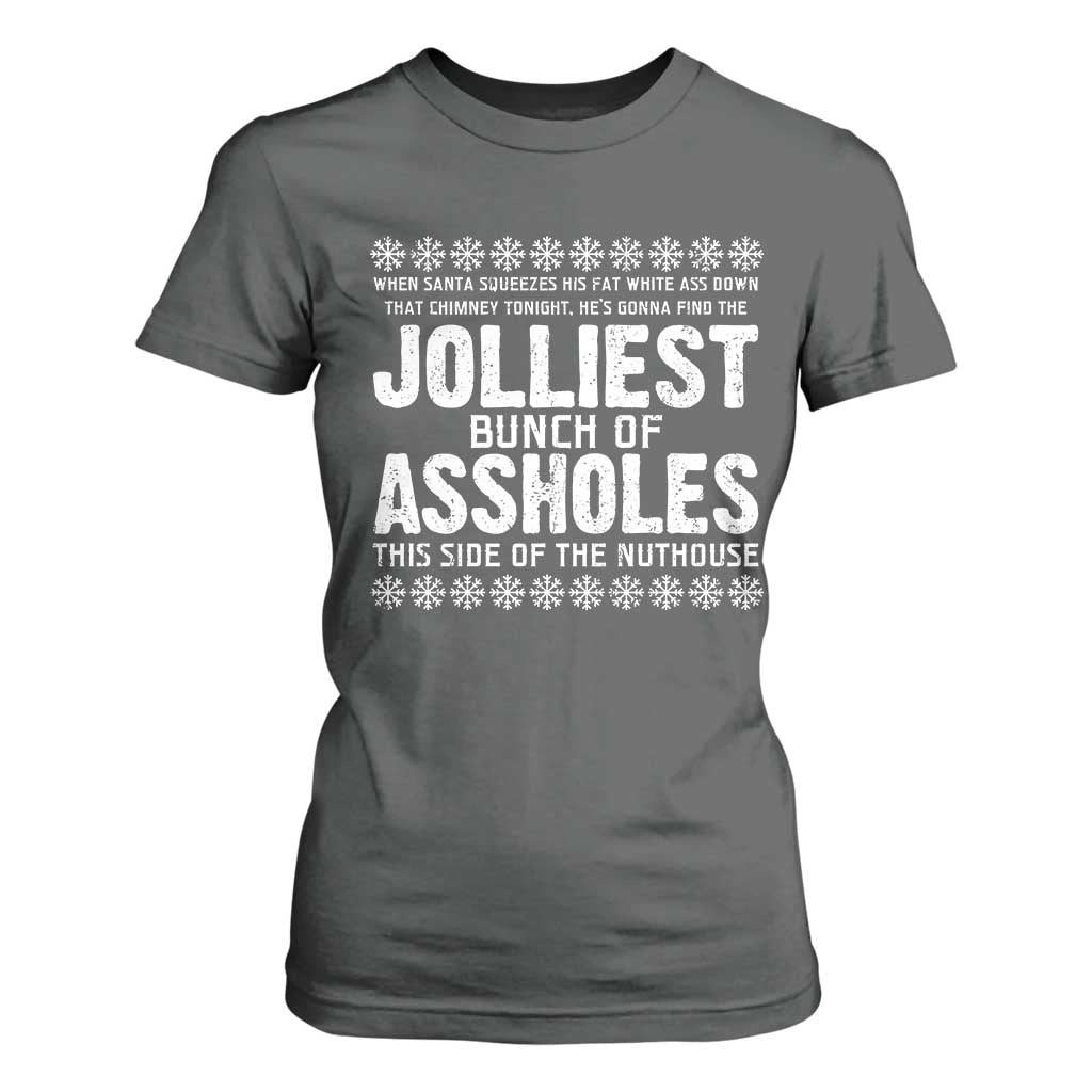 Funny Christmas Vacation Jolliest Bunch Of Assholes T Shirt For Women Xmas Movie TS11 Dark Heather Print Your Wear