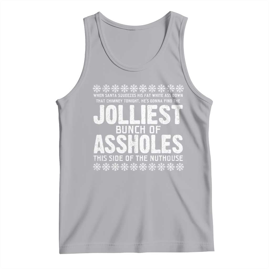 Funny Christmas Vacation Jolliest Bunch Of Assholes Tank Top Xmas Movie TS11 Athletic Heather Print Your Wear