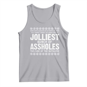 Funny Christmas Vacation Jolliest Bunch Of Assholes Tank Top Xmas Movie TS11 Athletic Heather Print Your Wear