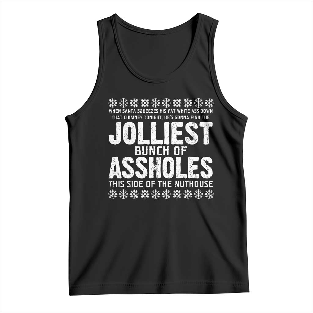 Funny Christmas Vacation Jolliest Bunch Of Assholes Tank Top Xmas Movie - Print Your Wear