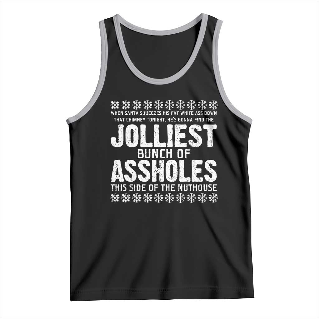 Funny Christmas Vacation Jolliest Bunch Of Assholes Tank Top Xmas Movie TS11 Black Athletic Heather Print Your Wear