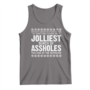 Funny Christmas Vacation Jolliest Bunch Of Assholes Tank Top Xmas Movie TS11 Deep Heather Print Your Wear