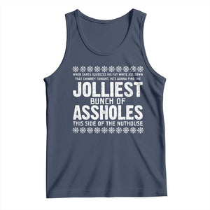Funny Christmas Vacation Jolliest Bunch Of Assholes Tank Top Xmas Movie TS11 Navy Print Your Wear