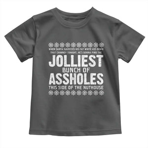 Funny Christmas Vacation Jolliest Bunch Of Assholes Toddler T Shirt Xmas Movie TS11 Dark Heather Print Your Wear