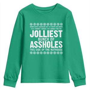 Funny Christmas Vacation Jolliest Bunch Of Assholes Youth Sweatshirt Xmas Movie TS11 Irish Green Print Your Wear