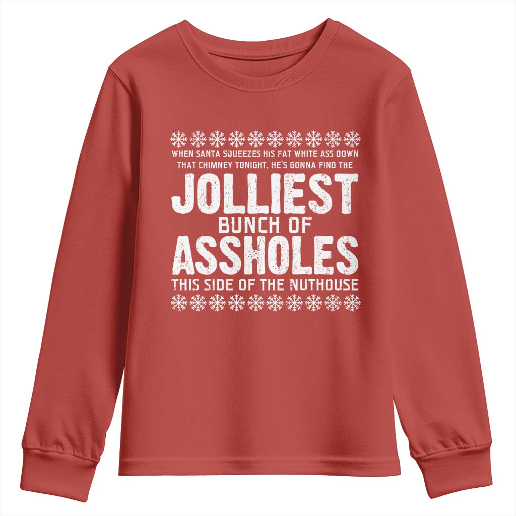 Funny Christmas Vacation Jolliest Bunch Of Assholes Youth Sweatshirt Xmas Movie TS11 Red Print Your Wear