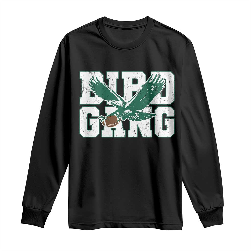 Bird Gang Long Sleeve Shirt Philadelphia Fan American Football Eagle Game Day TS11 Black Print Your Wear