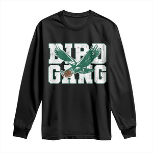 Bird Gang Long Sleeve Shirt Philadelphia Fan American Football Eagle Game Day TS11 Black Print Your Wear