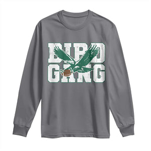 Bird Gang Long Sleeve Shirt Philadelphia Fan American Football Eagle Game Day TS11 Charcoal Print Your Wear