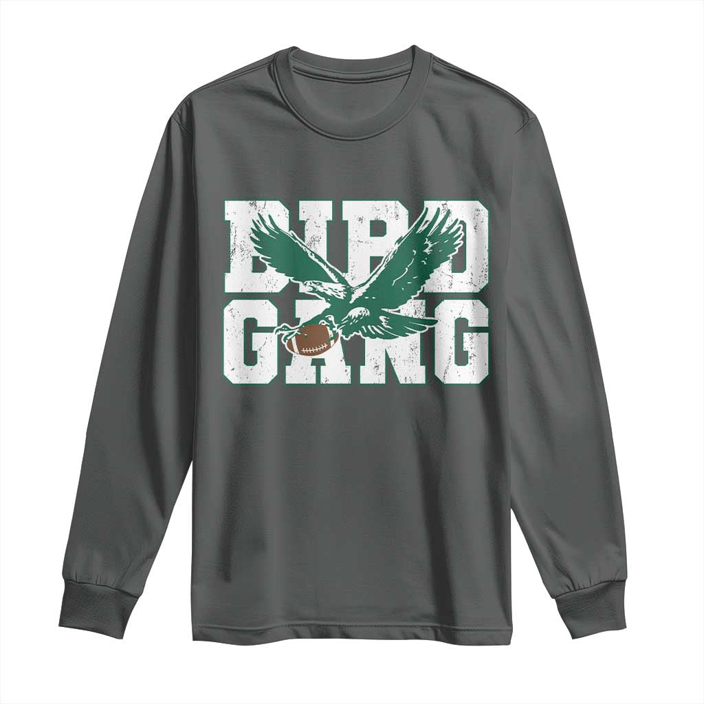 Bird Gang Long Sleeve Shirt Philadelphia Fan American Football Eagle Game Day TS11 Dark Heather Print Your Wear