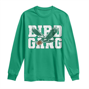 Bird Gang Long Sleeve Shirt Philadelphia Fan American Football Eagle Game Day TS11 Irish Green Print Your Wear