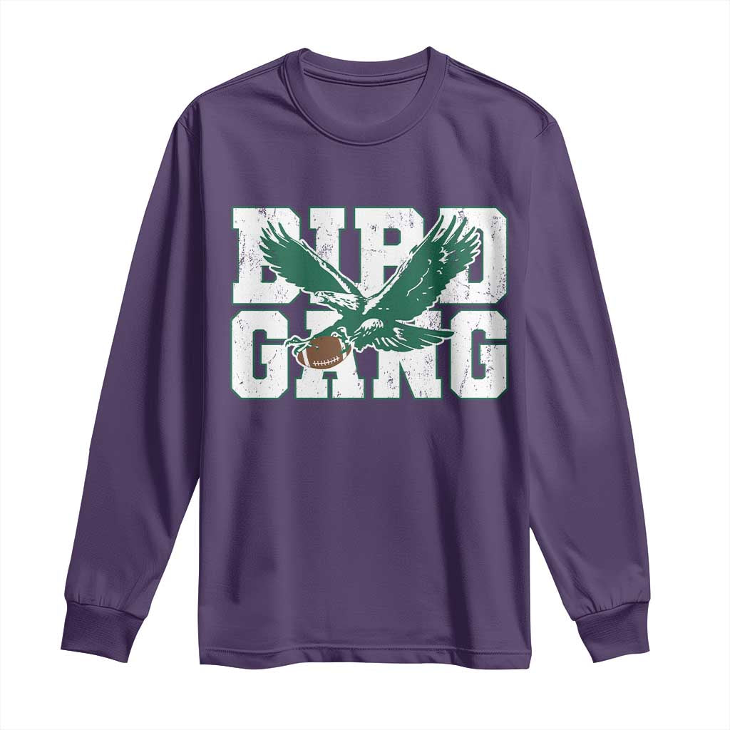 Bird Gang Long Sleeve Shirt Philadelphia Fan American Football Eagle Game Day TS11 Purple Print Your Wear