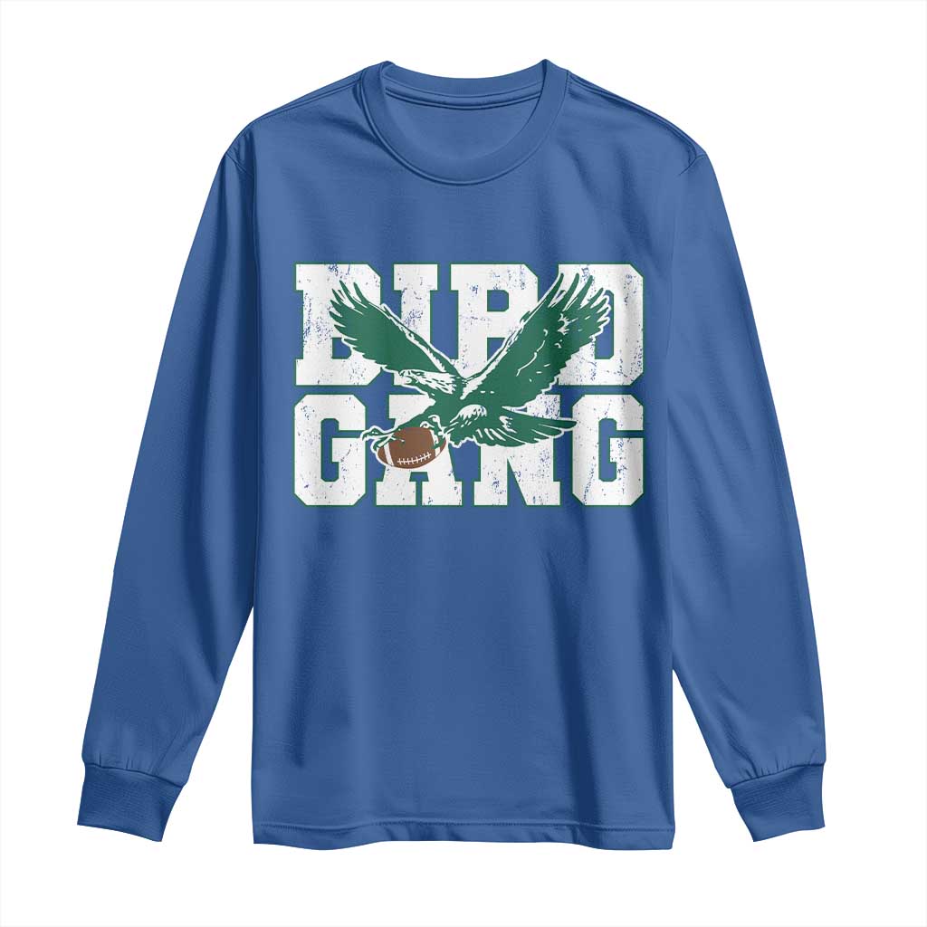 Bird Gang Long Sleeve Shirt Philadelphia Fan American Football Eagle Game Day TS11 Royal Blue Print Your Wear