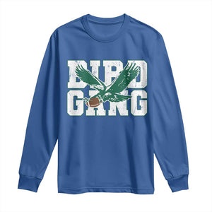 Bird Gang Long Sleeve Shirt Philadelphia Fan American Football Eagle Game Day TS11 Royal Blue Print Your Wear