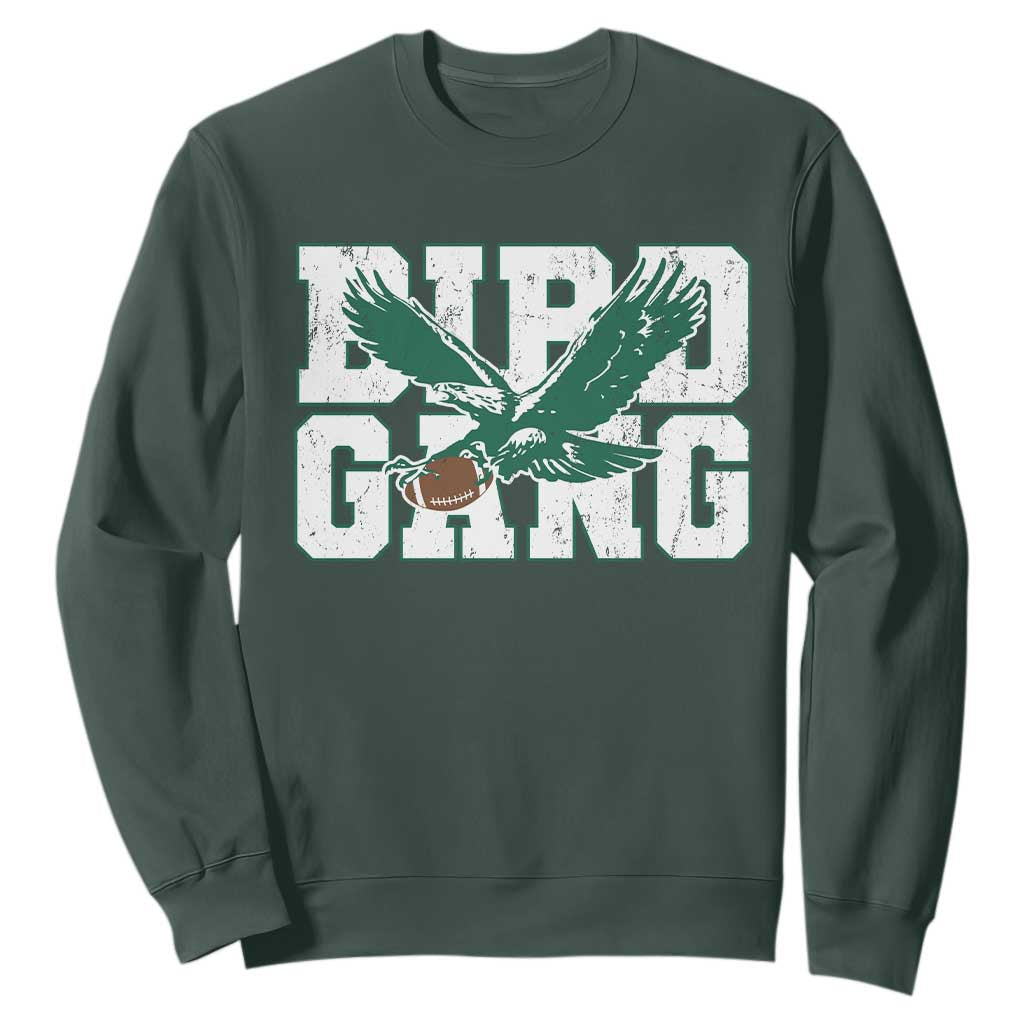 Bird Gang Sweatshirt Philadelphia Fan American Football Eagle Game Day TS11 Dark Forest Green Print Your Wear