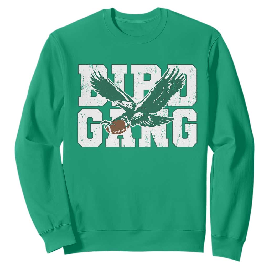 Bird Gang Sweatshirt Philadelphia Fan American Football Eagle Game Day TS11 Irish Green Print Your Wear