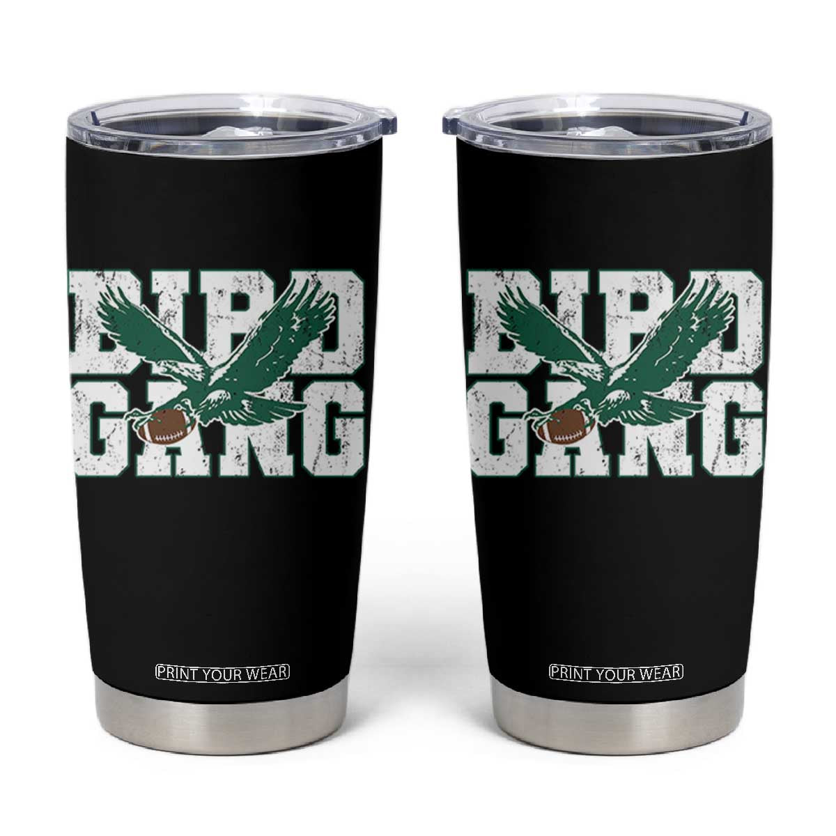 Bird Gang Tumbler Cup Philadelphia Fan American Football Eagle Game Day TS11 Black Print Your Wear