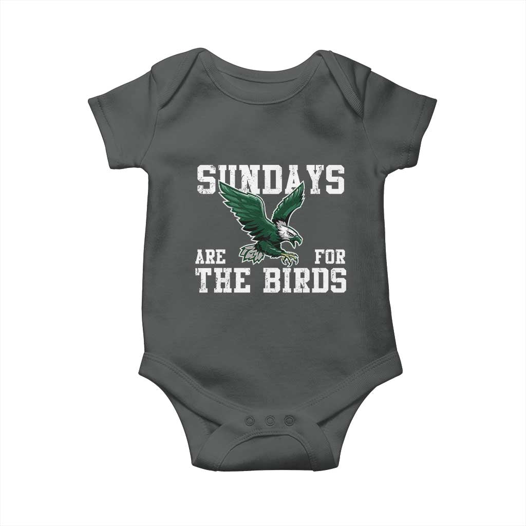 Funny Sundays Are For The Bird Baby Onesie American Football Lovers TS11 Dark Heather Print Your Wear