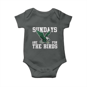 Funny Sundays Are For The Bird Baby Onesie American Football Lovers TS11 Dark Heather Print Your Wear