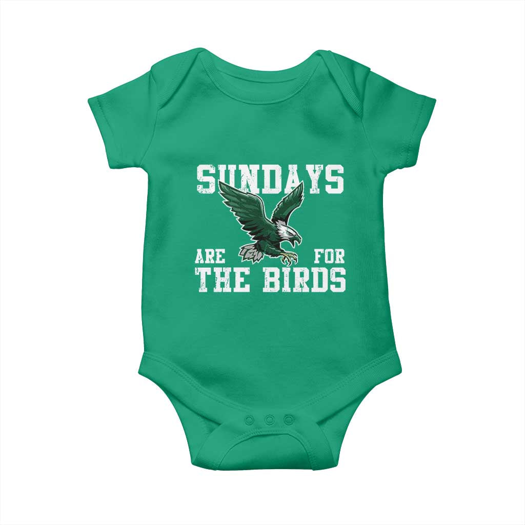 Funny Sundays Are For The Bird Baby Onesie American Football Lovers TS11 Irish Green Print Your Wear