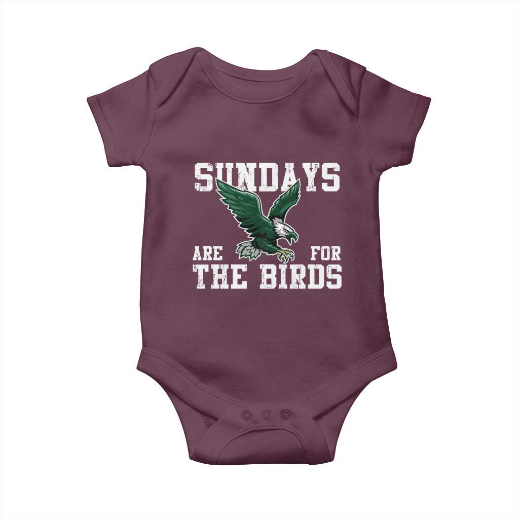Funny Sundays Are For The Bird Baby Onesie American Football Lovers TS11 Maroon Print Your Wear