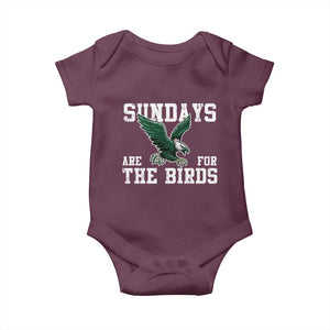 Funny Sundays Are For The Bird Baby Onesie American Football Lovers TS11 Maroon Print Your Wear