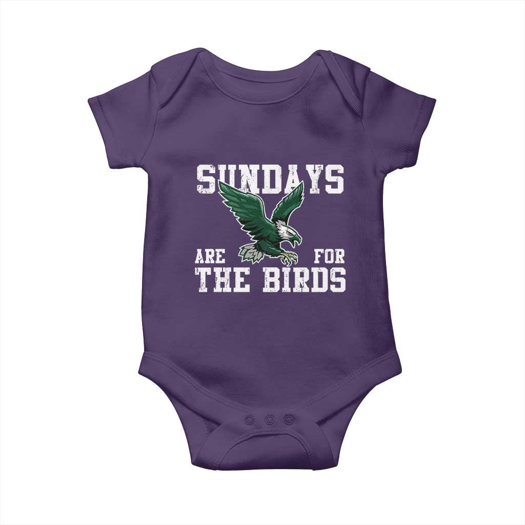 Funny Sundays Are For The Bird Baby Onesie American Football Lovers TS11 Purple Print Your Wear