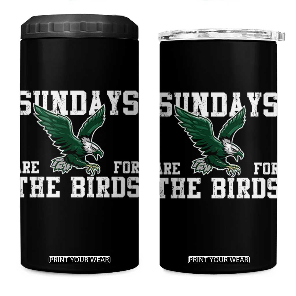 Funny Sundays Are For The Bird 4 in 1 Can Cooler Tumbler American Football Lovers TS11 One Size: 16 oz Black Print Your Wear
