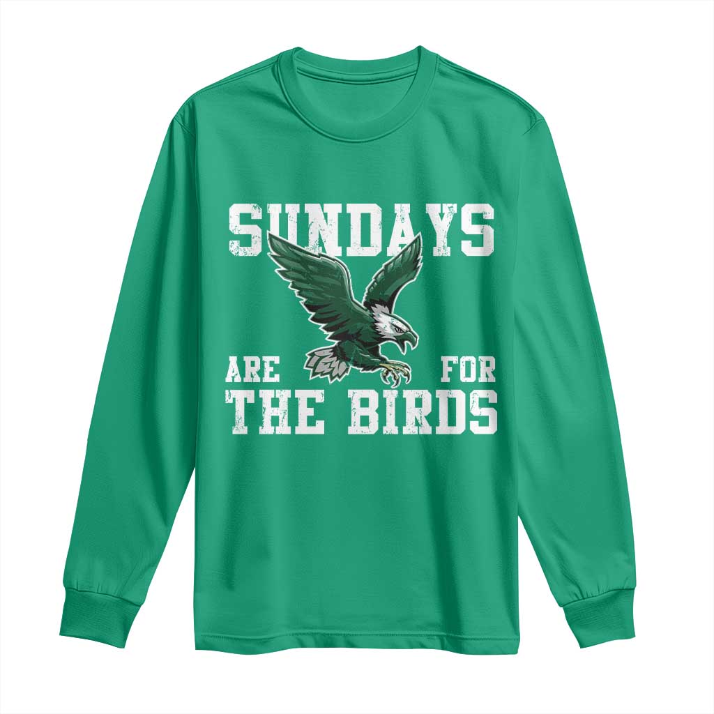 Funny Sundays Are For The Bird Long Sleeve Shirt American Football Lovers TS11 Irish Green Print Your Wear