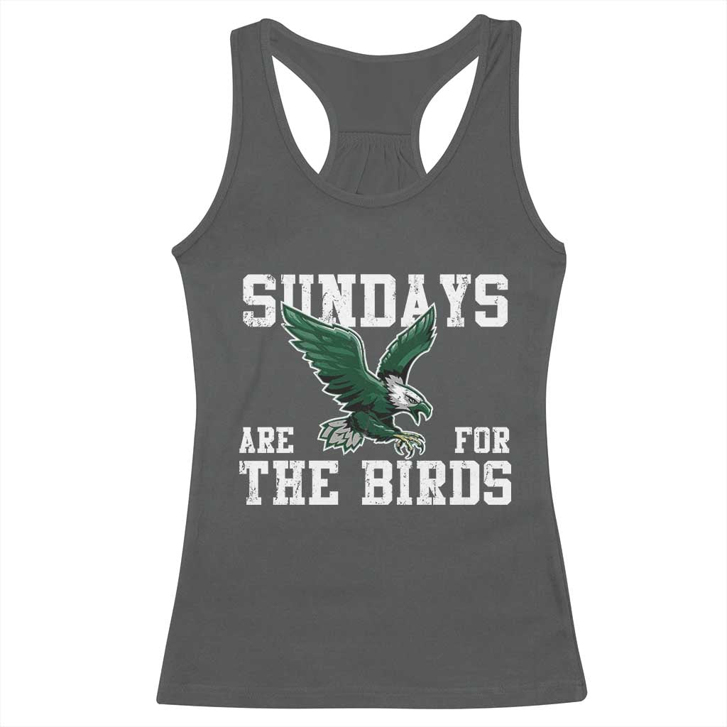 Funny Sundays Are For The Bird Racerback Tank Top American Football Lovers TS11 Dark Heather Print Your Wear