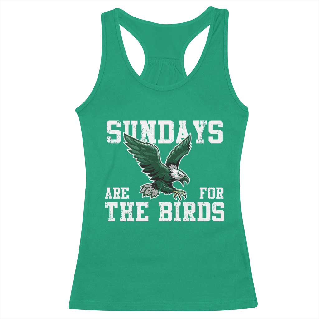 Funny Sundays Are For The Bird Racerback Tank Top American Football Lovers TS11 Irish Green Print Your Wear