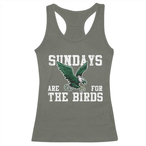 Funny Sundays Are For The Bird Racerback Tank Top American Football Lovers TS11 Military Green Print Your Wear