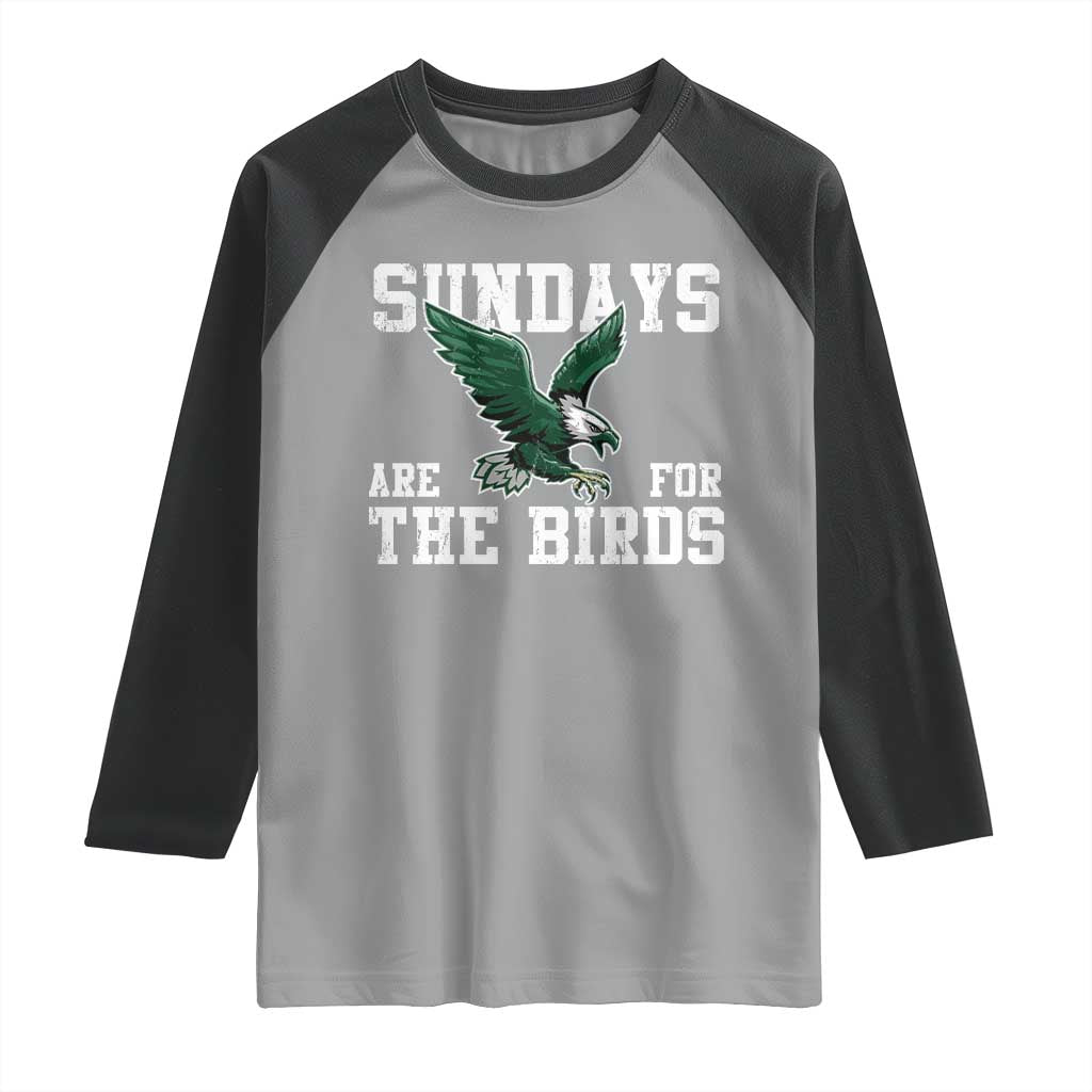 Funny Sundays Are For The Bird Raglan Shirt American Football Lovers TS11 Sport Gray Black Print Your Wear
