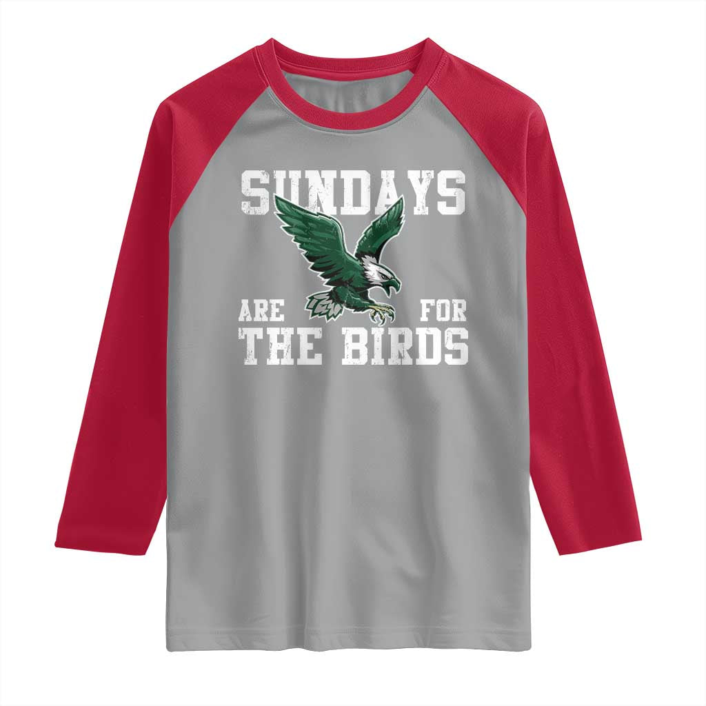 Funny Sundays Are For The Bird Raglan Shirt American Football Lovers TS11 Sport Gray Red Print Your Wear