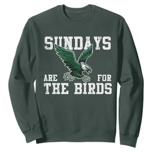 Funny Sundays Are For The Bird Sweatshirt American Football Lovers TS11 Dark Forest Green Print Your Wear