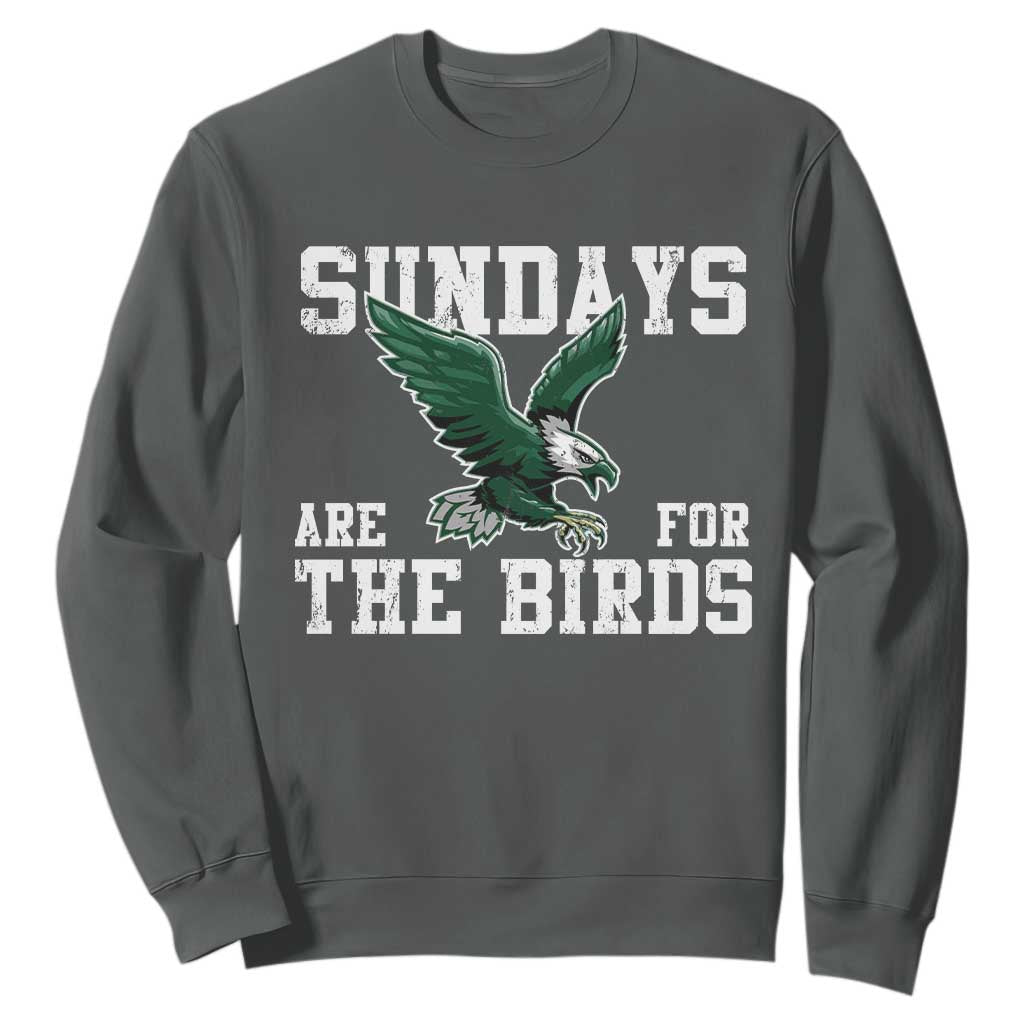 Funny Sundays Are For The Bird Sweatshirt American Football Lovers TS11 Dark Heather Print Your Wear
