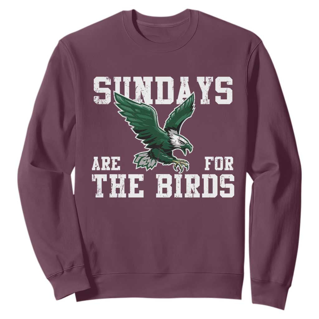 Funny Sundays Are For The Bird Sweatshirt American Football Lovers TS11 Maroon Print Your Wear
