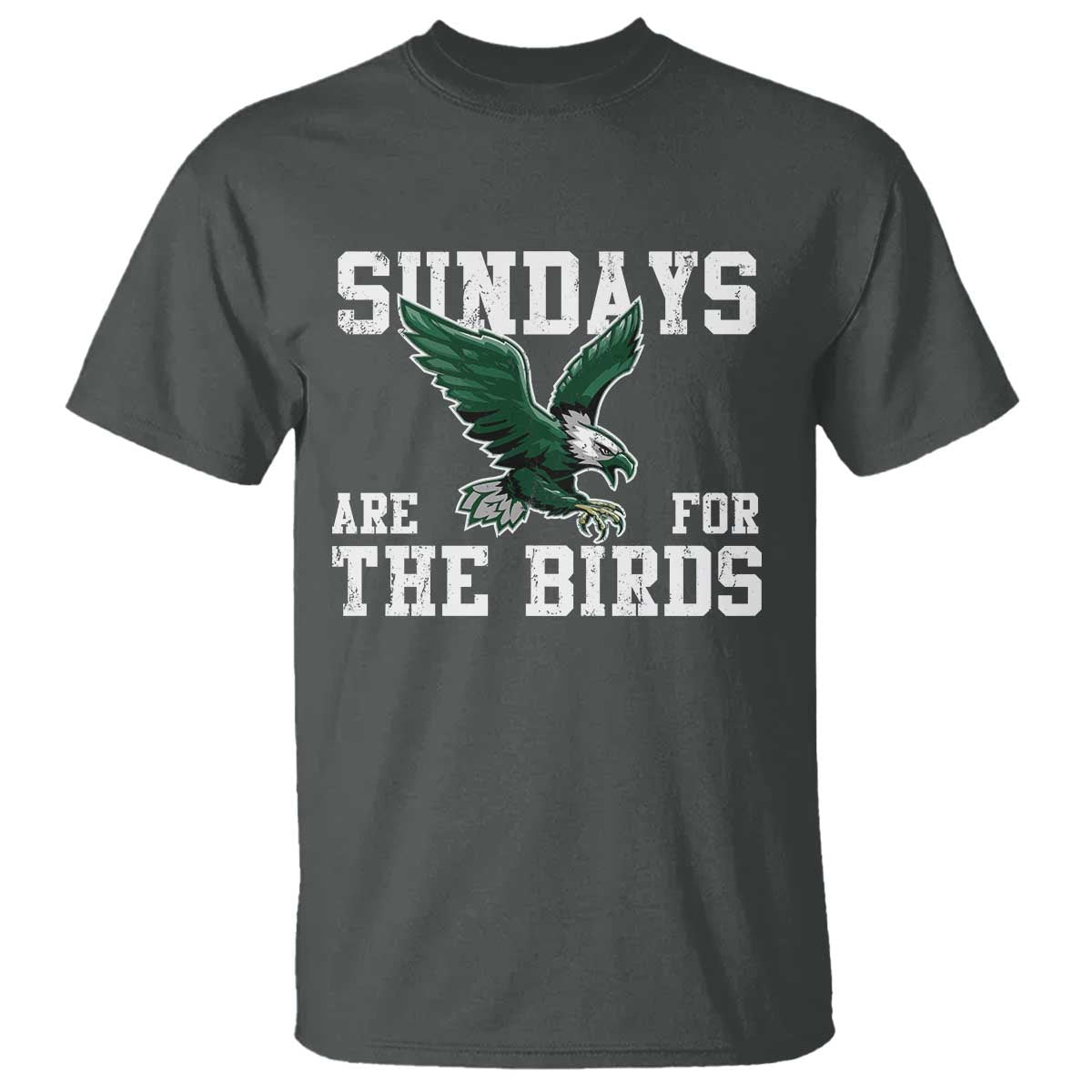 Funny Sundays Are For The Bird T Shirt American Football Lovers TS11 Dark Heather Print Your Wear