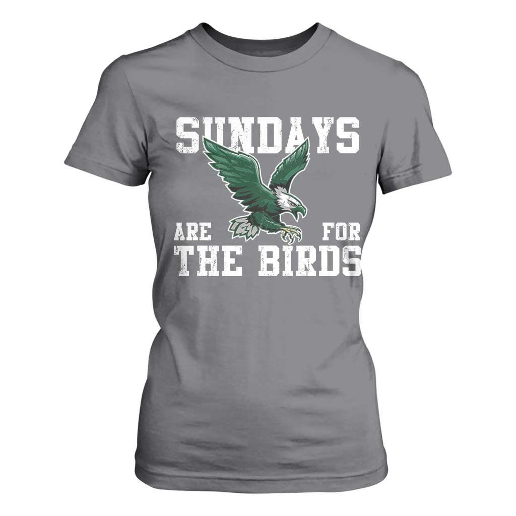 Funny Sundays Are For The Bird T Shirt For Women American Football Lovers TS11 Charcoal Print Your Wear