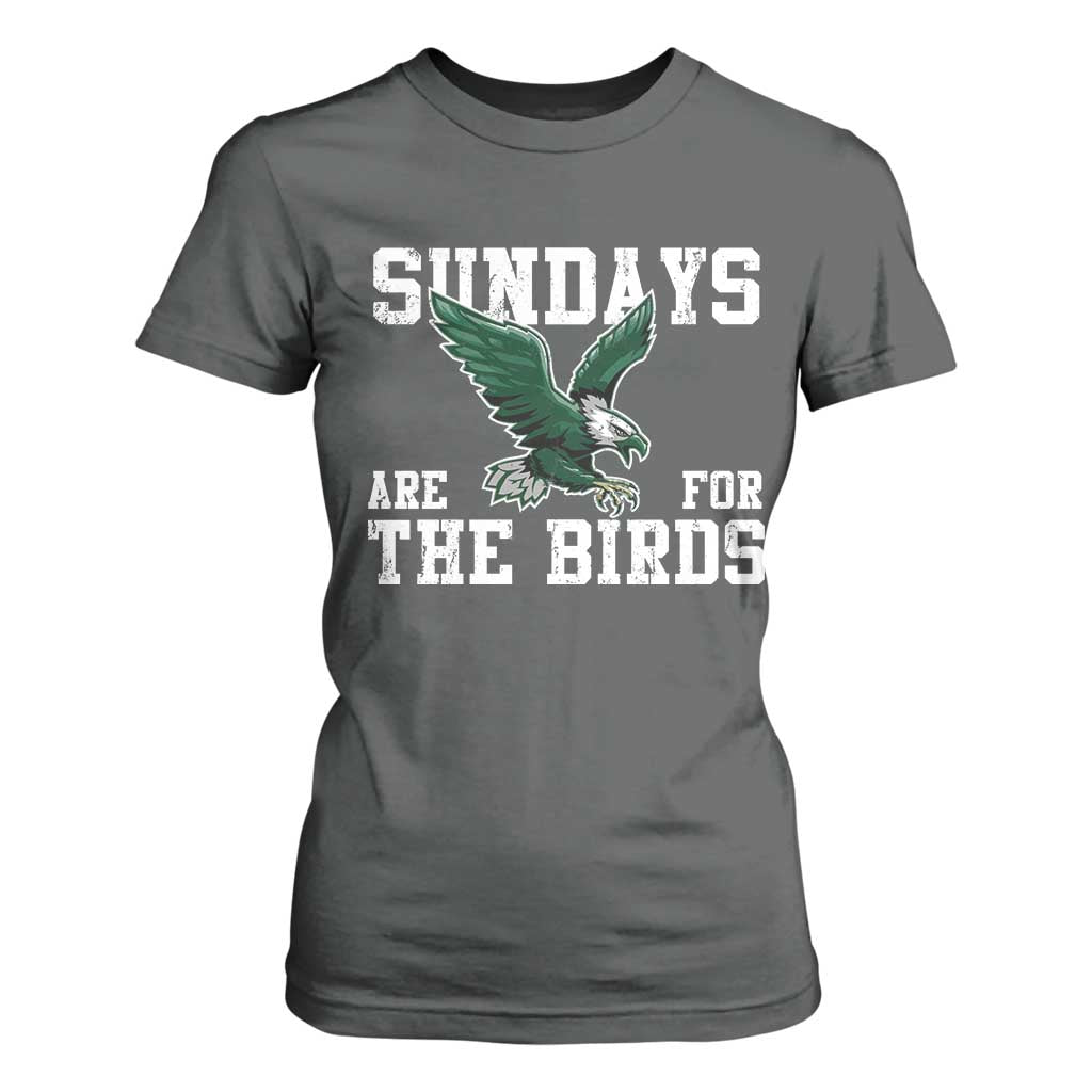 Funny Sundays Are For The Bird T Shirt For Women American Football Lovers TS11 Dark Heather Print Your Wear