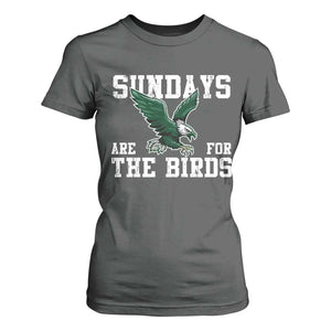 Funny Sundays Are For The Bird T Shirt For Women American Football Lovers TS11 Dark Heather Print Your Wear