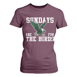 Funny Sundays Are For The Bird T Shirt For Women American Football Lovers TS11 Maroon Print Your Wear