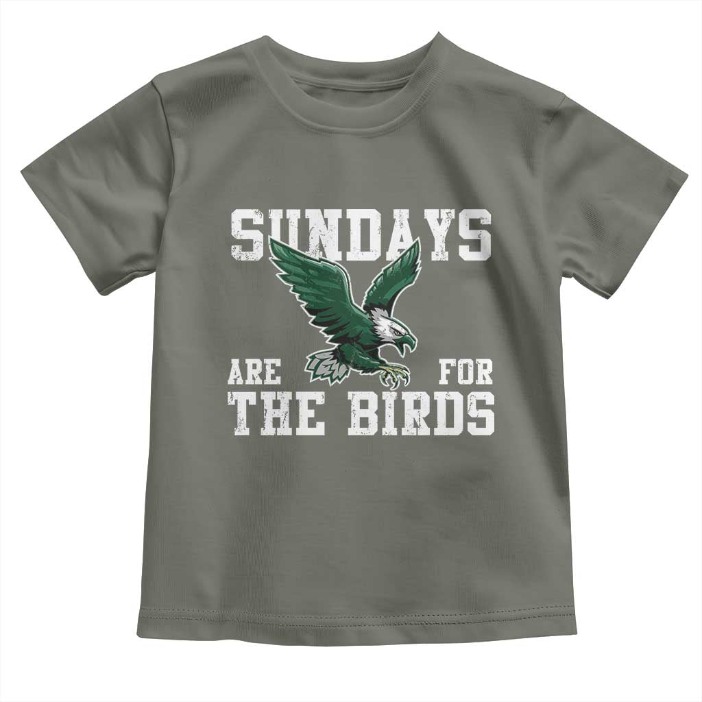 Funny Sundays Are For The Bird Toddler T Shirt American Football Lovers TS11 Military Green Print Your Wear