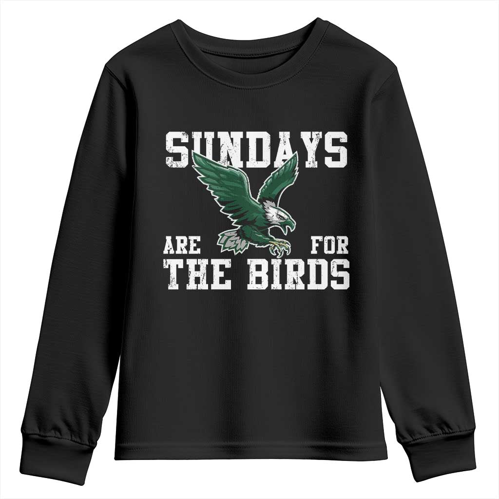 Funny Sundays Are For The Bird Youth Sweatshirt American Football Lovers TS11 Black Print Your Wear