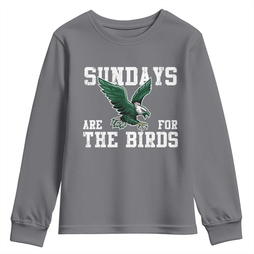 Funny Sundays Are For The Bird Youth Sweatshirt American Football Lovers TS11 Charcoal Print Your Wear