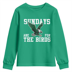 Funny Sundays Are For The Bird Youth Sweatshirt American Football Lovers TS11 Irish Green Print Your Wear